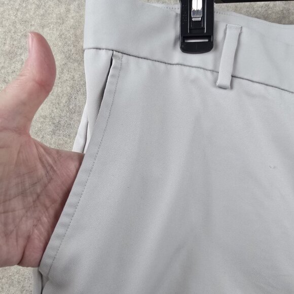 Mens Chino Shorts Light Gray Size Unknown Flat Front Mid-Rise Cotton Blend - Picture 3 of 8